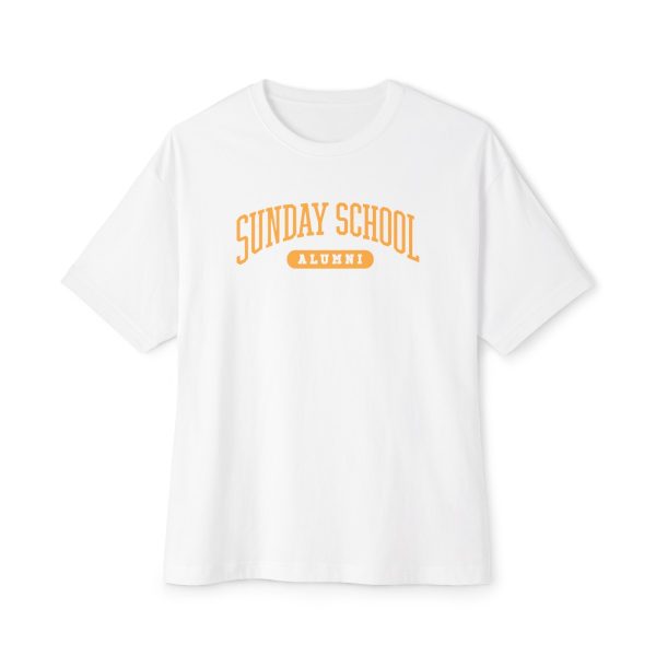 Sunday School Alumni- Unisex Oversized Boxy Tee - Image 8