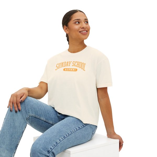 Sunday School Alumni- Women's Boxy Tee - Image 5